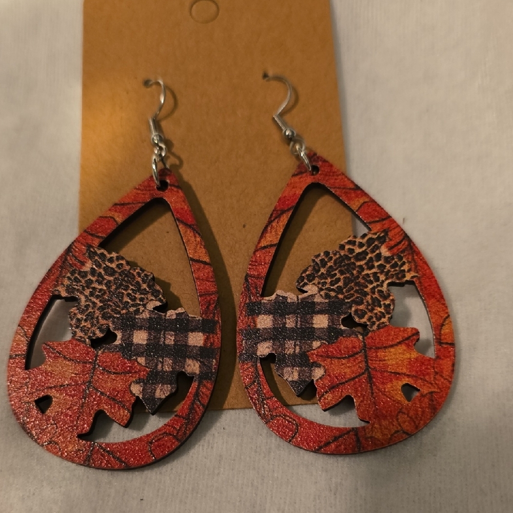Autumn Leaf Dangle Earrings